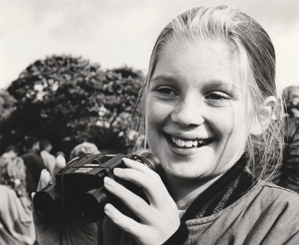 Kate Mercer, ten, enjoying her day at the race at Cartmel in August 1992
