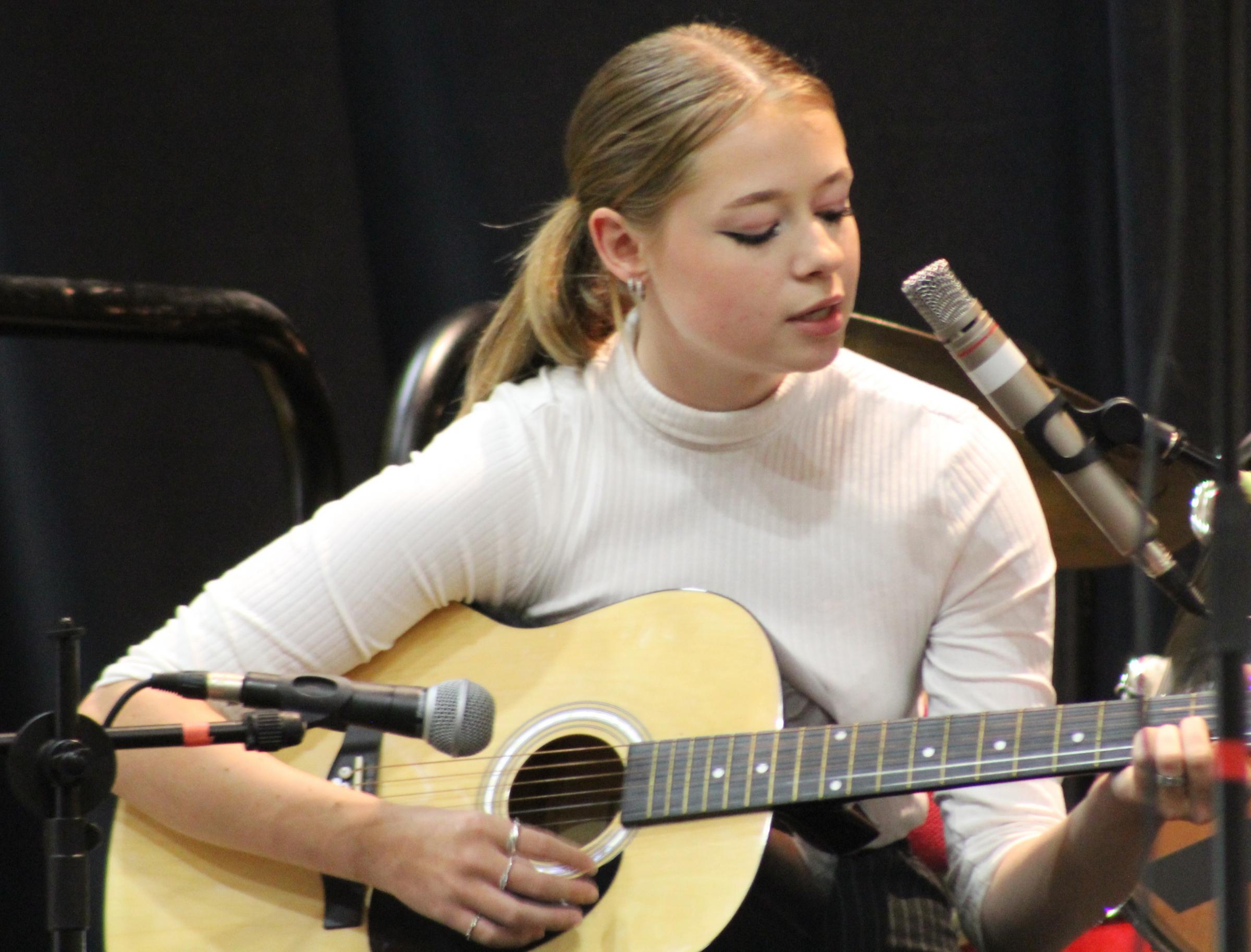 GUITAR: Katie Miller performing at the Prizegiving Event cropped