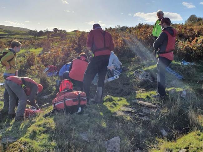 INCIDENT: Coniston Mountain Team resond to woman who badly cut her leg
