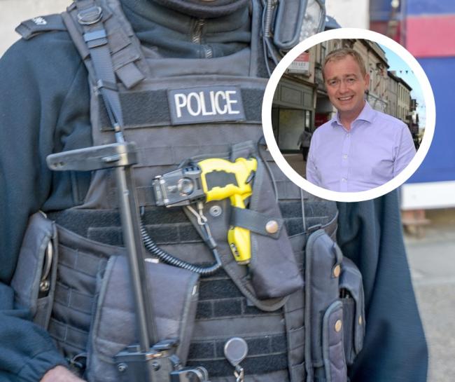CALLS: South Lakes MP Tim Farron (inset) is 'looking into' stab vests as a way to protect staff in the wake of the David Amess killing