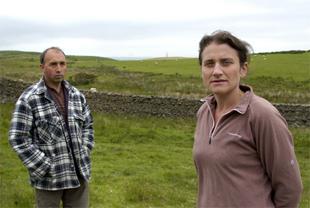 WIND ISSUE: Brian and Rebecca Barnes at the planned turbine site