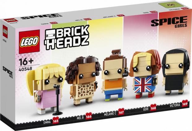 The Westmorland Gazette: LEGO Spice Girls Brick Headz packaging. Credit: LEGO