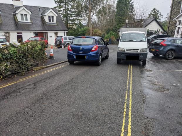 The Westmorland Gazette: TIGHT FIT: There are concerns the narrow width of the road could hinder emergency vehicles if traffic queues were to develop