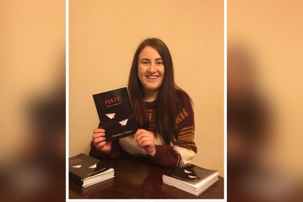 WRITER: Charlotte McLeod with her debut novel Hate