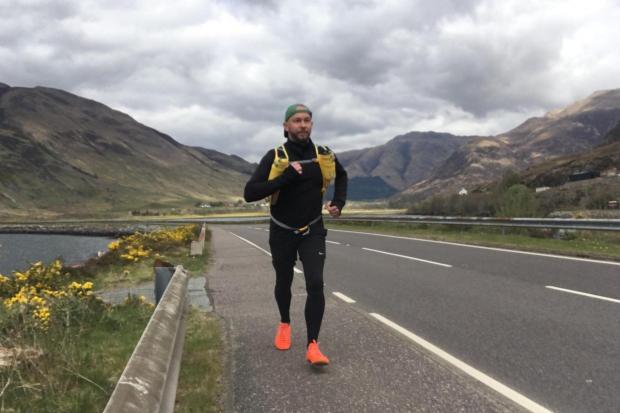 CHALLENGE: Tomasz has over 1,000km still to run