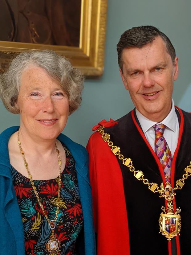The Westmorland Gazette: HAPPY: Mayor Doug Rathbone and consort Sally Johnson
