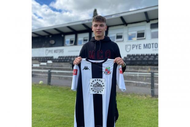New signing Nathan Hankinson, a 19-year-old talent.
