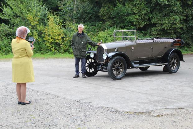 The Westmorland Gazette: Steph Holloway filming Ken Atkinson who restored the Humber Tourer