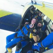 Adeline Franken, 94, on her RNLI charity skydive