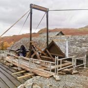 The old sawmill wherte the waterwheel will shortly be sited