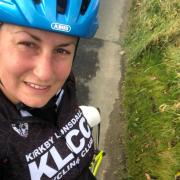 PRACTICE: Claire on a training ride
