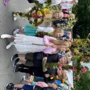 The procession passing through Ambleside