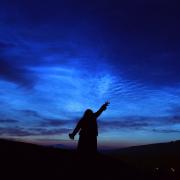 A display of NLC in July 2014 at Kendal Castle (Stuart Atkinson)