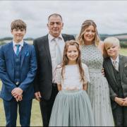 Laura Scott with her husband Jim, twin sons Alfie and Charlie and daughter Mia