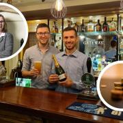 Josh Macaulay (left) and Chris Moss at The Gateway Inn, Gill Haigh of Cumbria Tourism (inset)
