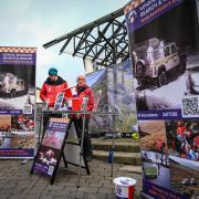 Kendal Mountain Search and Rescue Team collected donations during the 2022 Mountain Festival.
