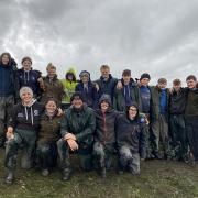 Kendal College students learnt the art of drystone walling