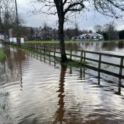 Appleby Cricket Club had standing water on the grounds after Storm Isha