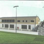 View of proposed clubhouse from pitchside credit Manning Elliot Partnership