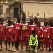 The children in Ankoma wearing the Appleby kits