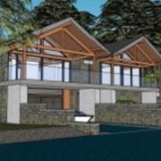 A sketch of the proposed boathouse credit JMP Architects