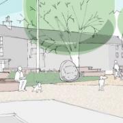 An artist's impression of what the town memorial garden at Silver Street could look like.