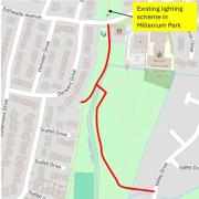 The planned routes that will now be lit at night for local residents.