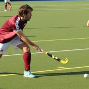 Player-coach Max Helme in action