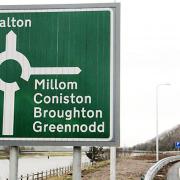 The new sign with the wrong spelling of Greenodd (Picture by Archie Workman)