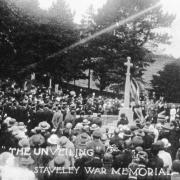 The unveiling of Staveley War Memorial