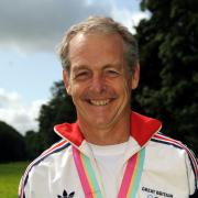The Intergenerational Hockey Festival took place at Kirkbie Kendal School. Captain of the over 55 men's hockey team Mark Precious with his 1984 olympic medal. (31782850)