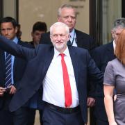 Jeremy Corbyn leaves Labour Party HQ in central London after he reiterated his call for Theresa May to resign as Prime Minister and said his party had achieved an 