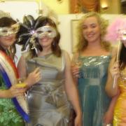 The Charter Princesses with friends in the exhibition room
