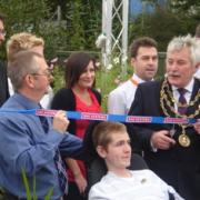 The Mayor of Barrow opening the Sensory Garden