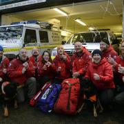 HAPPY NEW YEAR: Kendal Mountain Search and Rescue Team celebrating The  Gazette's successful  Readers to the Rescue campaign of 2017...19/12/2017..JON GRANGER.
