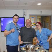 Craig Sherrington with nurses