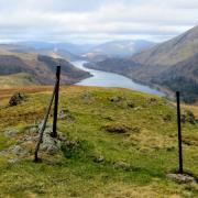 Metal posts and Thirlmere