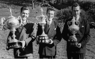Three World Champions in 1954 - Robin Richardson on right