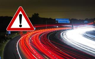 Two lanes closed and slow traffic due to emergency repairs on M6